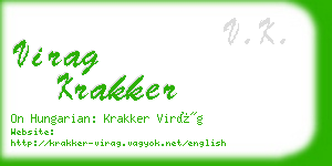 virag krakker business card